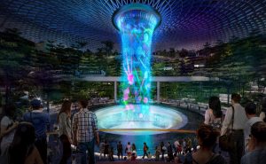 瀑布搬进星耀樟宜机场4月17日开放
