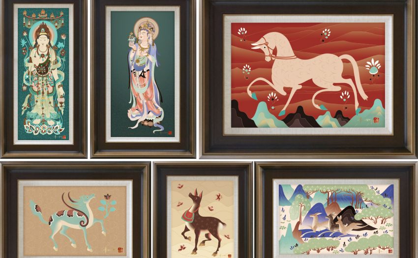 北京首展:常沙娜与朱炳仁大师共创的珐琅铜雕《霓裳天马》亮相